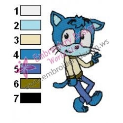 Gumball as Sonic Embroidery Design